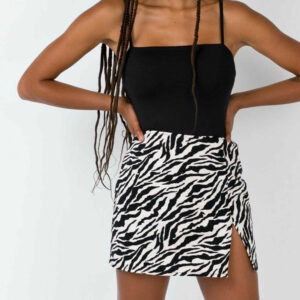 High Waist Leopard Zebra Print Party Clubwear skirt