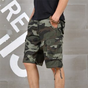 2020 Summer Men's Baggy Multi Pocket Military Camo Shorts Cargo Loose