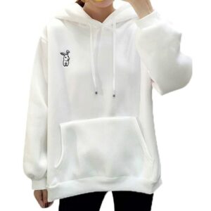 Women Cute Bunny Printed Girl Hoodie Casual Long Sleeve Sweatshirt