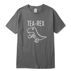 100% Cotton Casual Short Sleeve Cool Funny Dinosaur Design Printing Men T-shirt