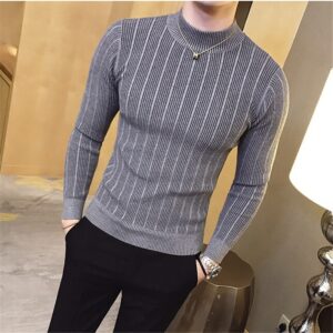 Men's Slim Fit Collar Bottomed In Autumn And Winter Casual Pullover
