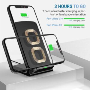 15W Qi Wireless Charger Stand For IPhone SE2 X XS MAX XR 11 Pro 8 Samsung And Others