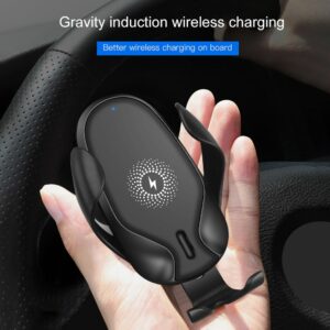 15W Quick QI Wireless Car Charger Mount Gravity Clamping Holder For Smartphones