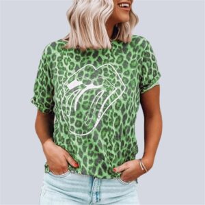 Leopard T-shirt Women Short Sleeve 2020 New Fashion Top Tee Casual