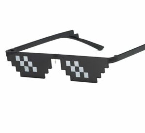 Glasses 8 Bit MLG Pixelated Sunglasses Women Brand Thug Life Party Eyeglasses