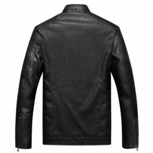 Faux Leather Jacket Men Classic Motorcycle Bike Cowboy Jacket Coat Male