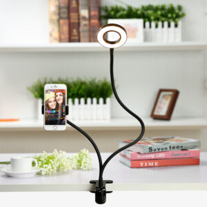 Selfie Flash Ring Light 24 LED + Mobile Phone Holder 2 in 1 360 Degree Long Arm