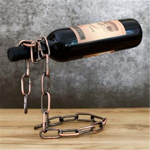 Magical Suspension Iron Chain Wine Rack Decor