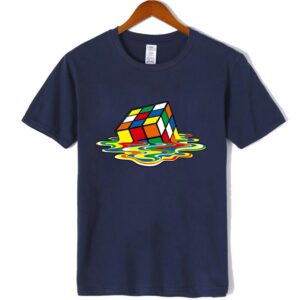 New Men's Casual 100% Cotton Short Sleeve T-Shirt Magic Square Printing