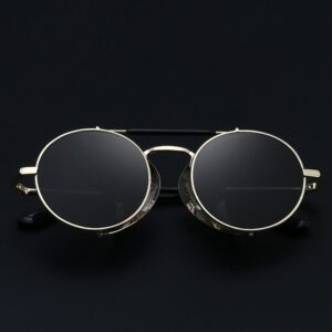 Retro Round Metal Sunglasses Steampunk Men Women Glasses