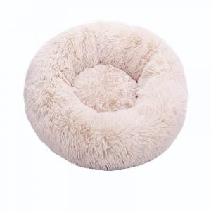 Round Soft Long Plush Cat & Dog Bed