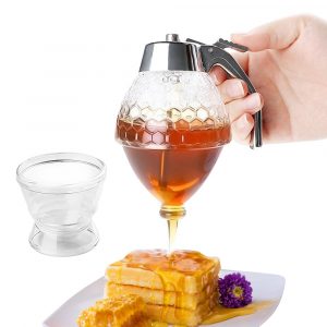 Squeeze Bottle Honey Jar Container Bee Drip Dispenser