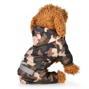 Camouflage Dog Raincoat With Hood