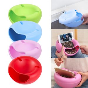 Modern Living Room Creative Modeling Lazy Snack Bowl With Phone Holder