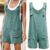 Casual Loose Sleeveless Solid Button Suspenders Summer Romper