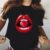 Summer Funny Women’s Red Lip Kiss Printed T-shirt