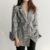 Fashion Elegant Office Lady Bow Sashes Split Sleeve Blazer